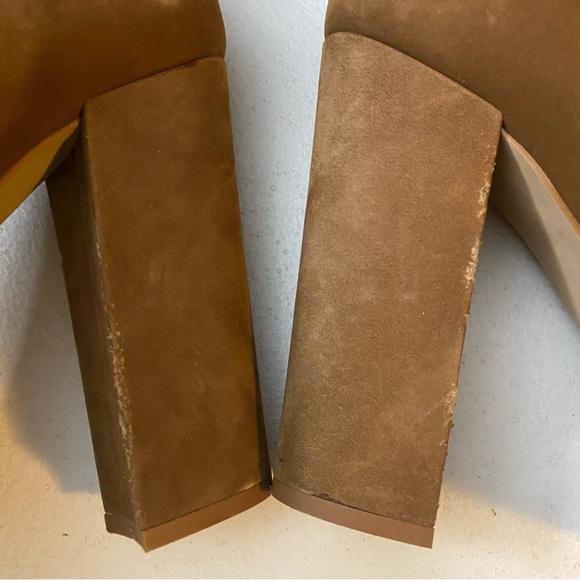 Aldo Madden Style Vintage 90s Y2K Bratz Brown Faux Suede Platform Boots Size 8.5 - Picture 3 of 9